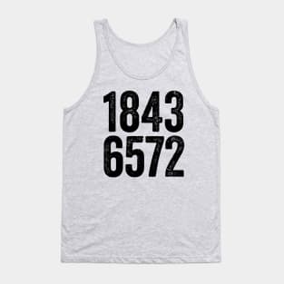 1843 6572 Number Black Tank Top